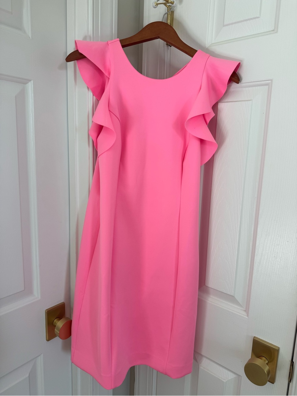 Lilly Pulitzer Neon Pink Ruffle Shift Dress